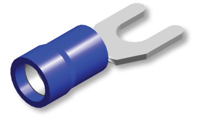 Kabelschoen - 4.3mm - vork - blauw - 664 - 10 stuks - blister