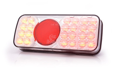 Achterlicht W67LIP LED 12-24V 3-functie 190cm kabel universeel clear lens