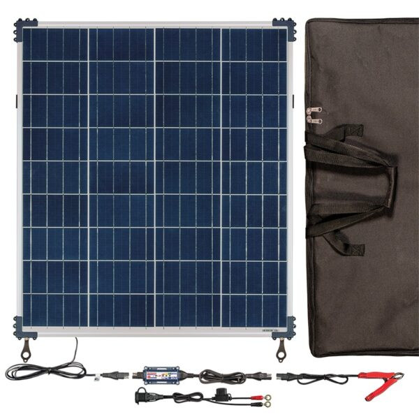 OPTIMATE SOLAR CONTROLLER 7A MAX WITH 80W SOLAR PANEL TRAVEL KIT