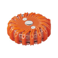Waarschuwings-disk 16LED oranje magnetisch blister