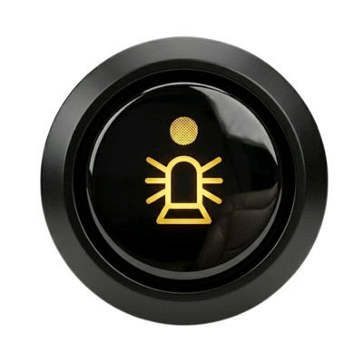 Schakelaar LED zwaailamp mini rond amber 16A 12V
