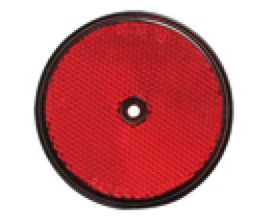 Ronde reflector Ø80mm schroef rood