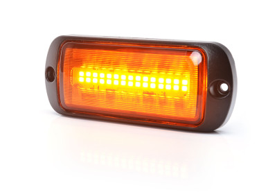 Stroboscooplamp W217 LED 12-24V oranje 30 leds zwarte bezel double flash