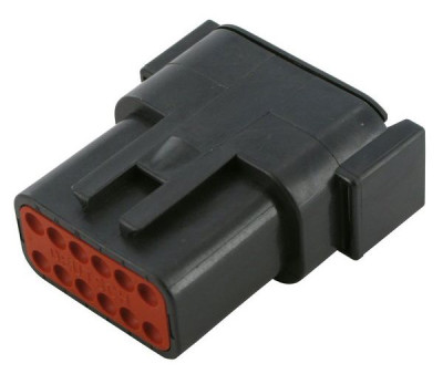 Deutsch DTM connector - zwart - key B - 12 polig - M