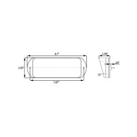 Luifellicht zoneverlichting LED 2400lm 12-24V zwarte bezel