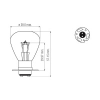 Lamp - 12V - 35/35W - P15d - Motorfiets
