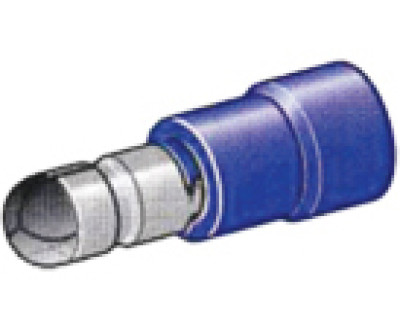 Kabelschoen - 5mm - rond man - blauw - 550 - 10 stuks - blister