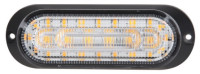 Led - strobe lamp + zijmarkering - 26 x led - 12-24V - oranje - clear lens