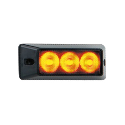 Stroboscooplamp LED 9-32V oranje zwarte bezel blister