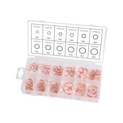 Assortiment koperringen 150-delig