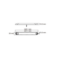 Binnenlicht LED 600lm 12-24V lang lineair schakelaar