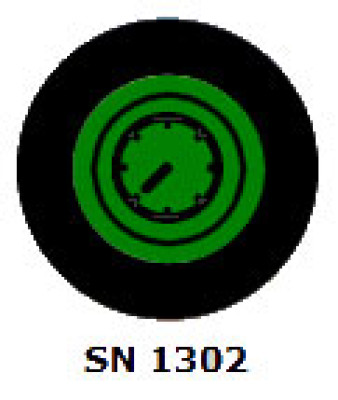 Drukschakelaar Merit - heavy duty - display - groen - 2T - SN1302