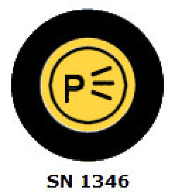 Drukschakelaar Merit - heavy duty - parkeerlicht - geel - 4T - SN1346