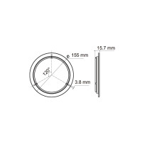 Binnenlicht LED 420lm 12-24V Ø155mm witte bezel