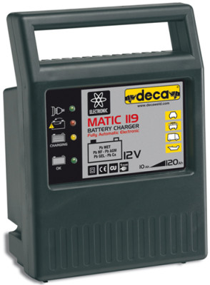 Batterijlader MATIC 119 1Ph 230/50-60 Out. 12V - 2 polige platte stekker