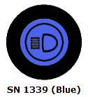 Drukschakelaar Merit - heavy duty - grootlicht - blauw - 5T - SN1339
