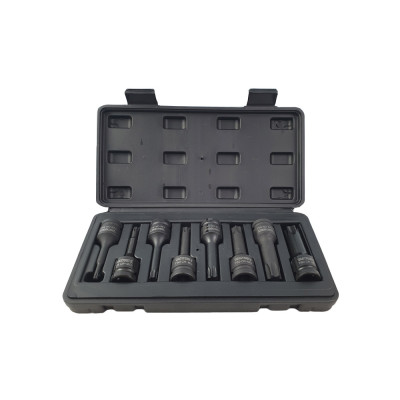 1/2'' krachtdoppenset Torx 8-delig