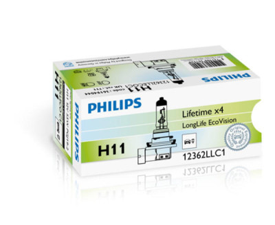 Philips H11 - 12V - 55w - Longlife EcoVision - PGJ 19-2