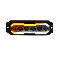 Flitser LED met LED-rand oranje/wit 12-24V 12,9x4,1x1,4cm ECE R10-R65