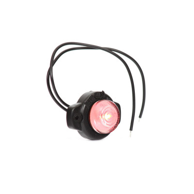 Markeringslicht achteraan W24 LED 12-24V rond 22cm kabel