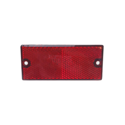 Reflector rechthoek rood schroefgat 90x40mm