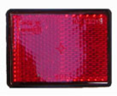 Rechthoekige reflector 56x38 zelfklevend rood