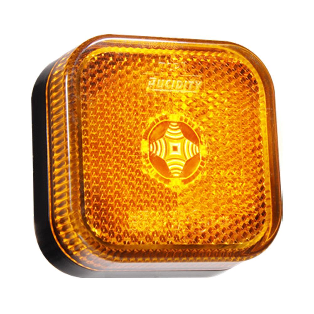 Markeringslicht LED 24 V oranje 65 mm x 65 mm