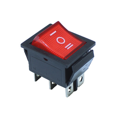 Interrupteur à basucle On - Off - On LED rouge 12V 20A