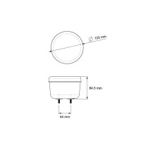 Richtingaanwijzer & Achteruitrijlicht LED 12-24V 2-functie Ø122mm