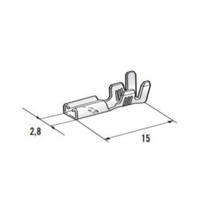 Kabelschoen F280 vrouw 2,8x0,8