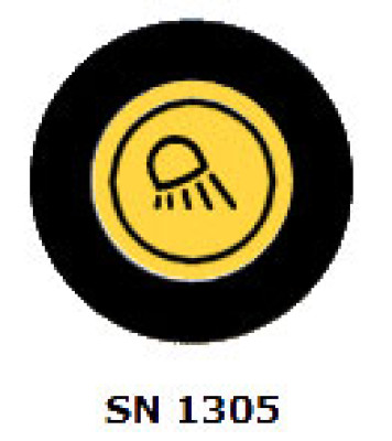 Drukschakelaar Merit - heavy duty - achterlicht - geel - 6T - SN1305