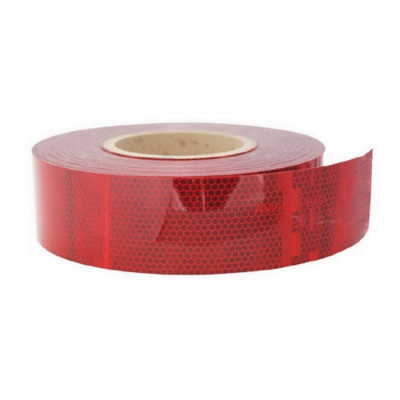 Reflecterende tape aanhangwagen rood 50mm/50m
