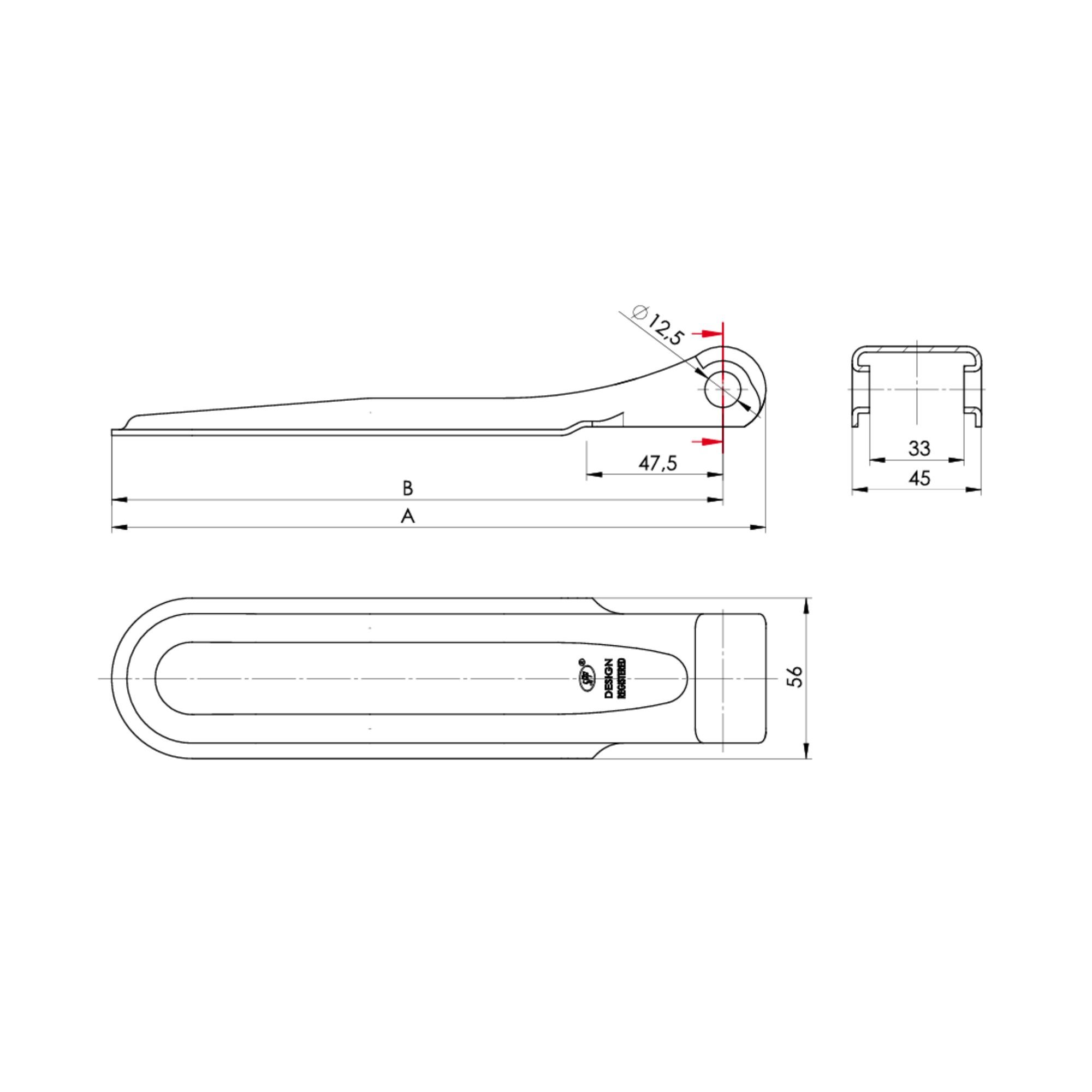 Klepscharnier 324x56mm compatibel met N00261-S