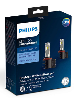 Philips Xtreme Ultinon-  Led - Fog H8-H11-H16 - set - non ECE