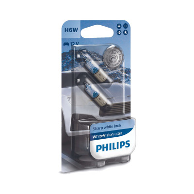 Philips H6W - 12V - 6W - WhiteVision Ultra - blister 2 stuks