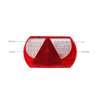 Achterlicht LED 12-24V 6-functie 2m kabel rechts