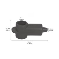 Batterijklem kap MIN zwart 3,3x47x11mm M6