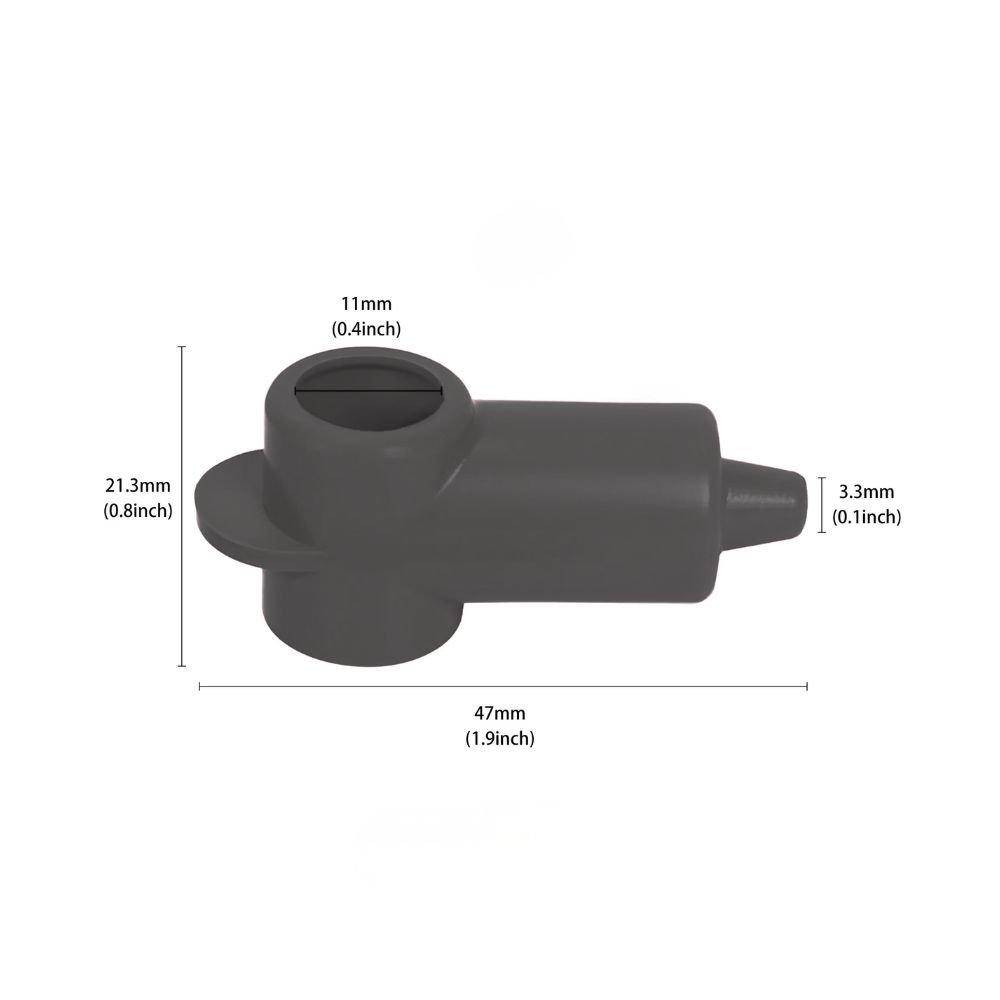 Batterijklem kap MIN zwart 3,3x47x11mm M6
