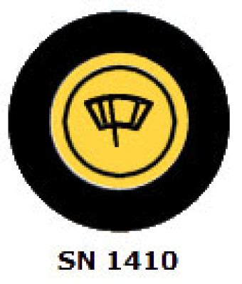 Drukschakelaar Merit - heavy duty - interval ruitenwisser - geel - 4T - SN1410