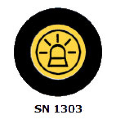 Drukschakelaar Merit - heavy duty - draailicht - geel - 6T - SN1303