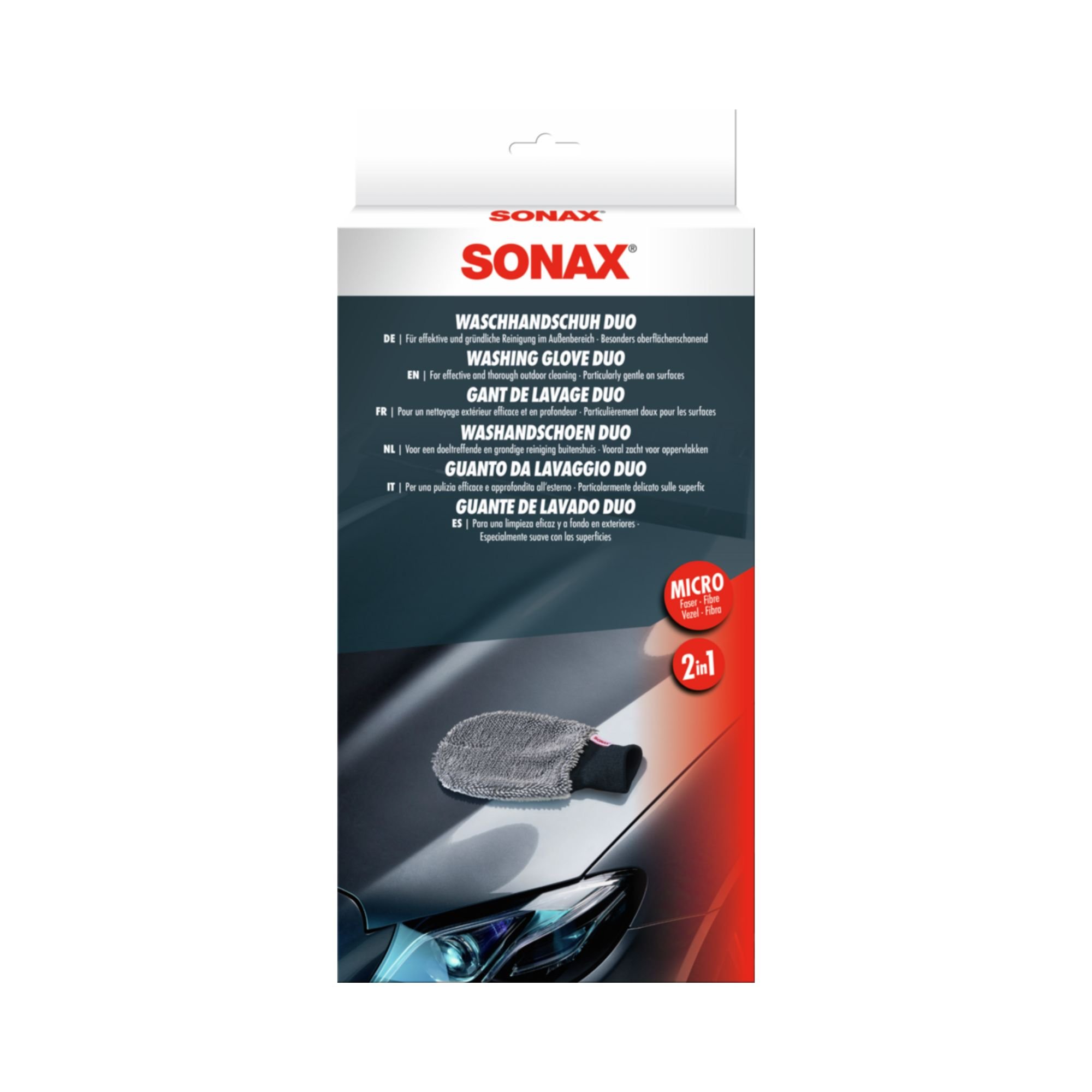 Washandschoen Duo 2-in-1 microvezel