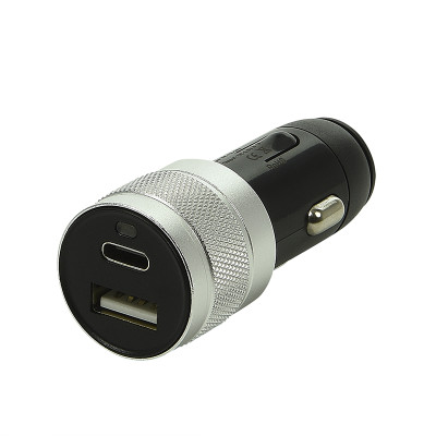 USB adapter 12/24v 2-poorten type A+C